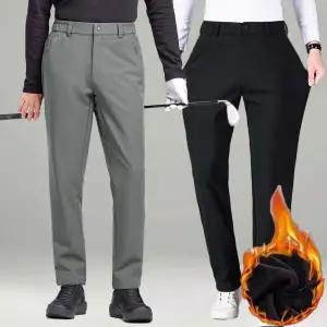 남성 겨울 간절기 기모 바지 밴딩 슬랙스 정장 작업복 에슬레저 팬츠 40대 50대 중년 골프 등산 근무복 스판