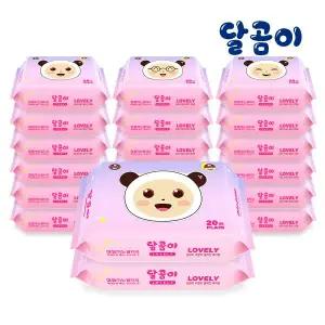 [달곰이] 저자극 러블리 플레인 휴대용 20팩(60g/20매)