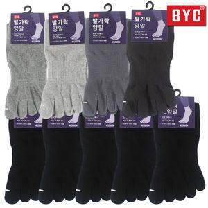 BYC 남성 면 신사 정장 장목 긴목 발가락 양말 10매입