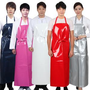 특대 롱 양면 방수앞치마 PU 코팅 업소 작업 AV80XL