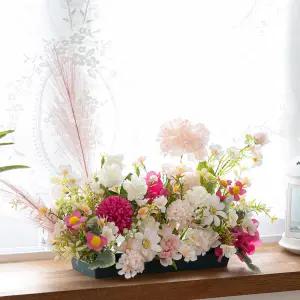 장미 센터피스 조화 프롬로즈 set 45cm 인테리어 꽃 테이블 장식 소품 웨딩 촬영 행사 브라이덜샤워