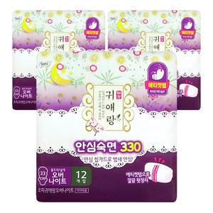 쏘피 바디피트 귀애랑 안심숙면 330 오버나이트 소피 생리대 33cm SOFY 36개입