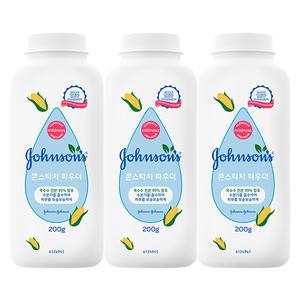 존슨즈 콘스타치 파우더, 200g 3개 + 증정(존슨즈 베드타임 로션 100ml, 1개)
