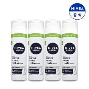니베아 맨 센서티브 쉐이빙폼 200ml X 4개