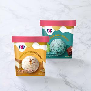 배스킨라빈스 행복한 오후의 디저트(레디팩474ml 2개)