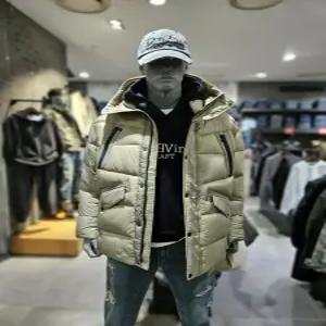 [버커루] 남성) 나일론 립스탑 하이넥 다운 (B234DW450P)