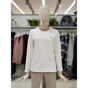 갤러리아 크로커다일레이디 배색카라 반넥 시보리 티셔츠 CLDWTS202