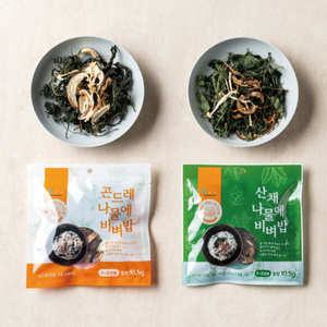 [담우]나물에비벼밥 2종 총 16봉 세트 (산채나물8봉+곤드레나물8봉)