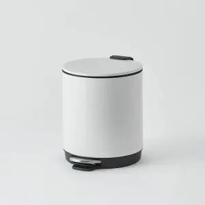 [한샘]심플라운드 페달휴지통 5L 화이트
