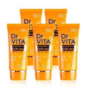 끈적임 없는 데이셀 닥터비타 비타민 선크림 50g × 5개
