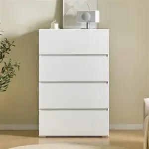 (착불)로쏘 블록 E0 광폭 4단 LPM 서랍장 800 화이트