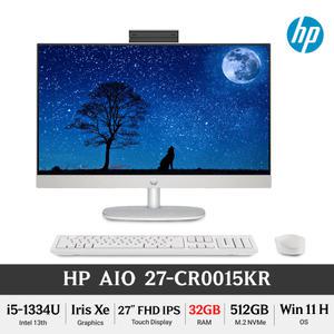 HP AIO 27-cr0015KR (RAM 32GB) i5 13세대 27인치 터치 윈11홈 올인원 일체형PC