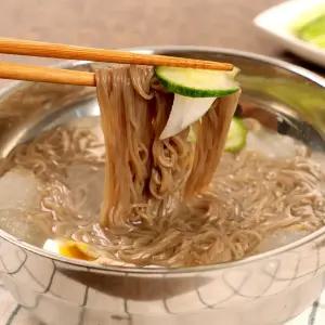 [냉면家]시원한 메밀 물냉면 5인분 (사리160gx5봉+사골육수350gx5봉)