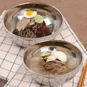 [냉면家] 매콤시원한메밀물냉면4인분+비빔냉면4인분(사리1.28kg+사골육수350gx4봉+비빔장300g)/총8인분