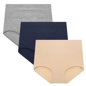 아이엠속옷 복대팬티 3매세트 포근한 순면 여성 빅사이즈 하이웨스트 똥배 팬티