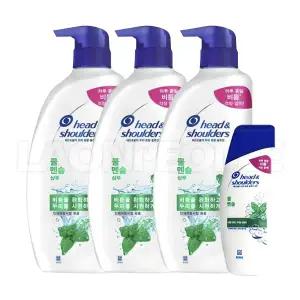 헤드앤숄더 쿨멘솔 샴푸 850ml 3개 + 쿨멘솔 여행용/휴대용 80ml 1개 / 수영장 헬스장 비듬 사춘기 캠핑용 소용량 미니샴푸