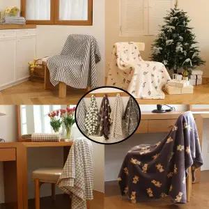 쇼파이불 사무실 캠핑 학교 학원 겨울 소파 두꺼운 극세사 이불 담요 블랭킷 소형 150x100