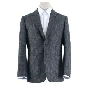 잔체크 그레이 콤비 자켓 TJK315107