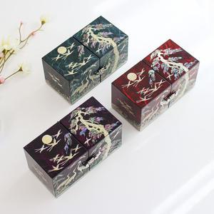 나전칠기 쌍합 서랍 자개함 전통 자개보석함 돌반지보관함 악세사리보관함 비밀보석함