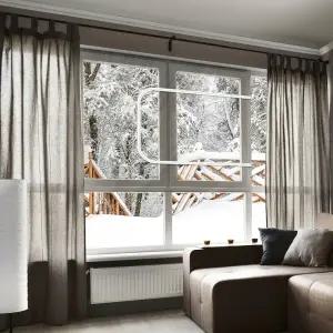 겨울 방한 지퍼형 EVA 투명 방풍막 우풍차단 방풍비닐 실내보온 화이트 소 210x125