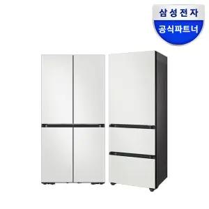 삼성 비스포크 키친핏 냉장고 김치냉장고 세트 RM70F63M2A+RQ33DB74D2AP 코타화이트