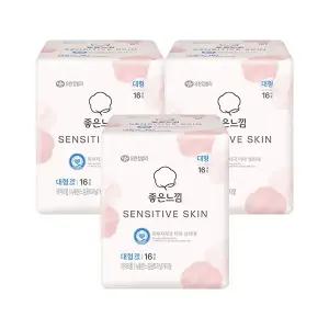 좋은느낌 날개형 센서티브스킨, 대형, 16매, 3개