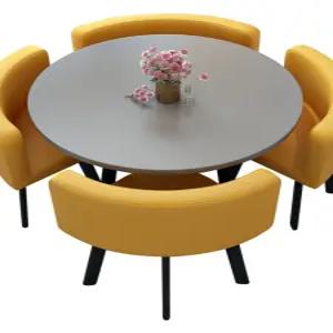 원탁테이블 의자 세트 사무실 회의실 4인 로비 리셉션