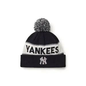 [MLB]모자 JQT 7ABNV0146-50BKS 프리미엄 바시티 컬러블럭 폼폼 비니 뉴욕양키스