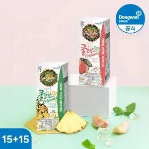 [소비기한 임박] 동원 소와나무 쿨피스 190ml 복숭아 15개+파인 15개
