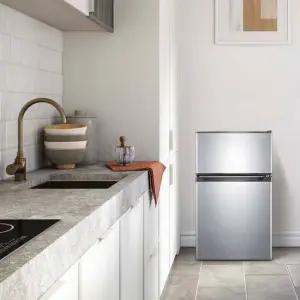 루컴즈 86L 2도어 냉장고 R86M2-S 메탈실버 원룸 소형 미니 기사설치포함