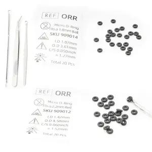 2.2mm 1.8mm 볼 하우징 블랙에 맞는 스테른골드 미니 임플란트용 마이크로 교체용 O 링 키트