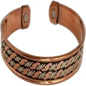 미국 아유르베다 남성 접지용 구리 팔찌를 위한 선물 혜택 조절 가능한 커프