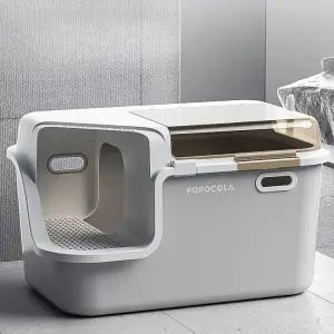 대형 고양이 완전 밀폐형 화장실 특대형 사막화 방지 냄새 차단 배변통