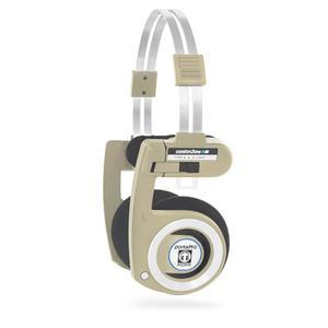 코스 포르타 프로 무선 2.0 블루투스 온이어 헤드폰, 20시간 이상 배터리, USB-C 충전, 마이크, 아날로그 오디오 패스스루, 레트로 스타일, 리듬 베이지