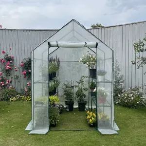 비닐하우스 화원 소형 옥상 온실 투명 조립식 미니 하우스