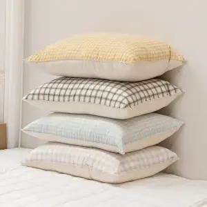 리빙홈 달콤한 체크 소프트 마이크로 베개커버 50x70