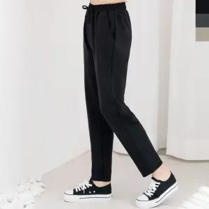 여자 캐주얼 일상 운동복 밴딩일자바지