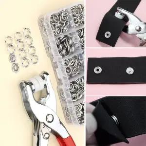 실버 가시도트 단추 똑딱이단추 스냅단추 약100P 가시 도트 똑딱이 소매