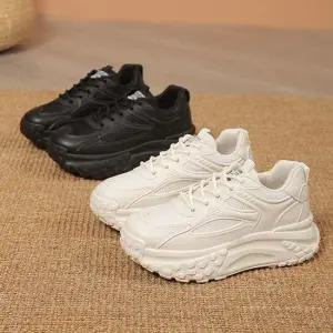 여성 캐주얼 베이직 2컬러 통굽 어글리슈즈 스니커즈