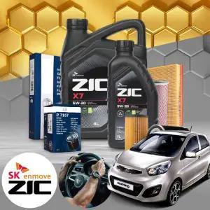 기아 모닝(올뉴)(11~) 1.0 가솔린 엔진오일필터 세트 지크 X7 5W30