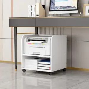 책상밑 프린터선반 테이블 선반 파일 트레이 거치대 화이트