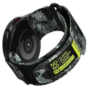 갤럭시 워치 7 6 5 4 40mm 44mm / 클래식 43 47mm 42 46mm 프로 액티브 2, 20mm 남성용 나일론 교체 스포츠 스트랩 그린 카모, XL