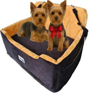 대형 반려견 카시트 ？ 최대 55파운드 검은색 여행 안전 소형 2마리에게 적합 세탁 가능한 커버와 두꺼운