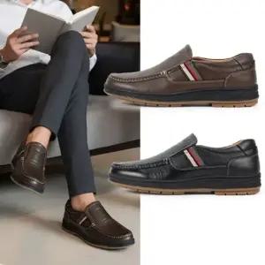 남성 소가죽 캐주얼 편한 슬랙스 정장구두 신발 슈즈 (WFKBDHW)