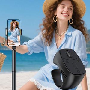 휴대폰 스크롤 링 무선 손가락 셔터 리모컨 페이지 모바일 컨트롤러 블루투스 여행용