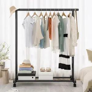 아트박스/가구느낌 도도행거 1단 1200 철제 스탠드 이동식 옷걸이