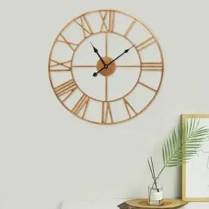 인테리어 무소음 벽시계 원형시계 엔틱시계 골드 50cm (KYR-WD8734B)