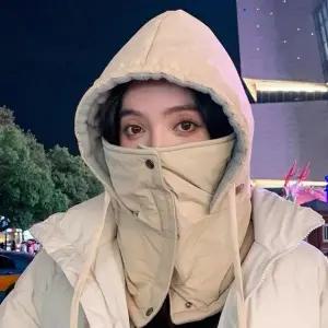 겨울 모던 3컬러 방한용품 넉넉한 후드형 퍼 바라클라바