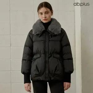 Ab.f.z [ab.plus/신상] 퍼 카라 단추 하프 패딩 점퍼 (LSA1MU50A)