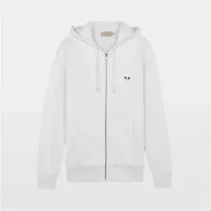 메종키츠네 트리컬러 폭스 패치 남녀공용 후드 집업 AM00304KM0001 WH